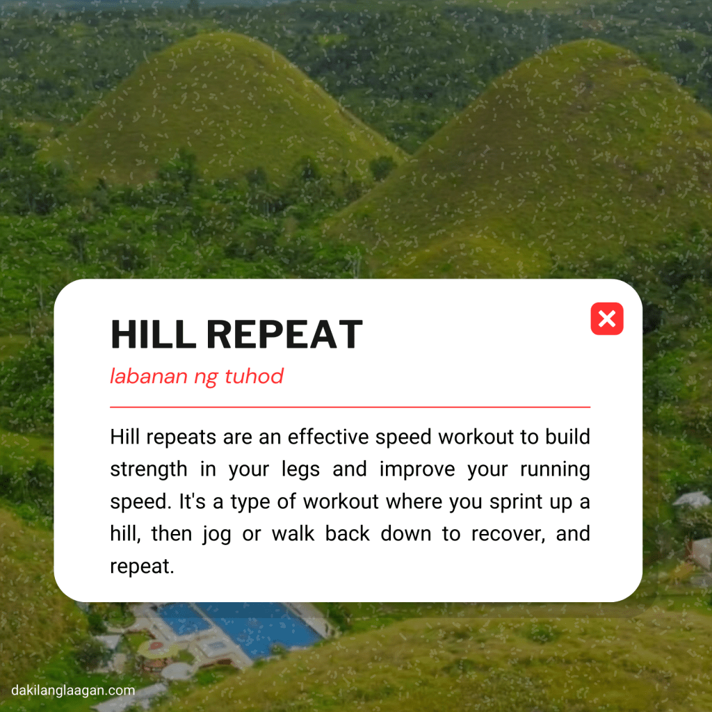 running terms, running vocabulary, beginner runner terminology, essential running terms, definition hill repeat